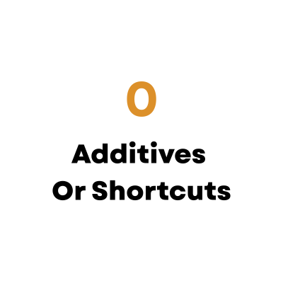 Raw means raw in our products. No exceptions.